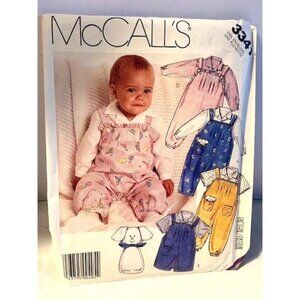 McCalls Overalls Short Shirt Pattern Size Small Medium Large 3341 Uncut 1980s Vi